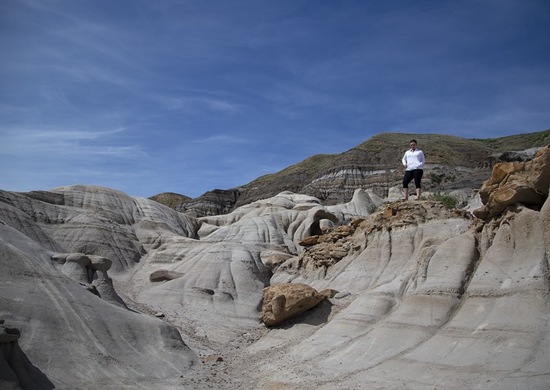 Hiking in Drumheller hoodoos