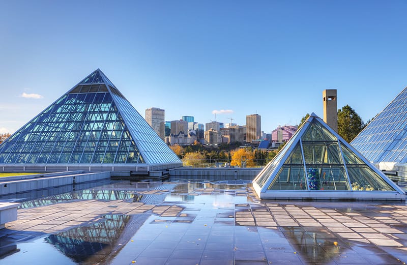 The pyramids at the Muttart Conservatory Edmonton