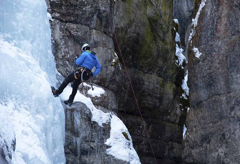 Ice climbing in Jasper National Park