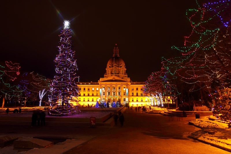 Alberta Legislature Grounds in winter