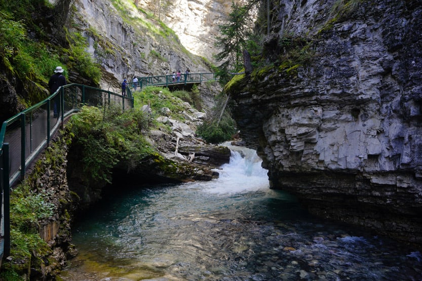 Hiking trail at Johnston Canyon. 