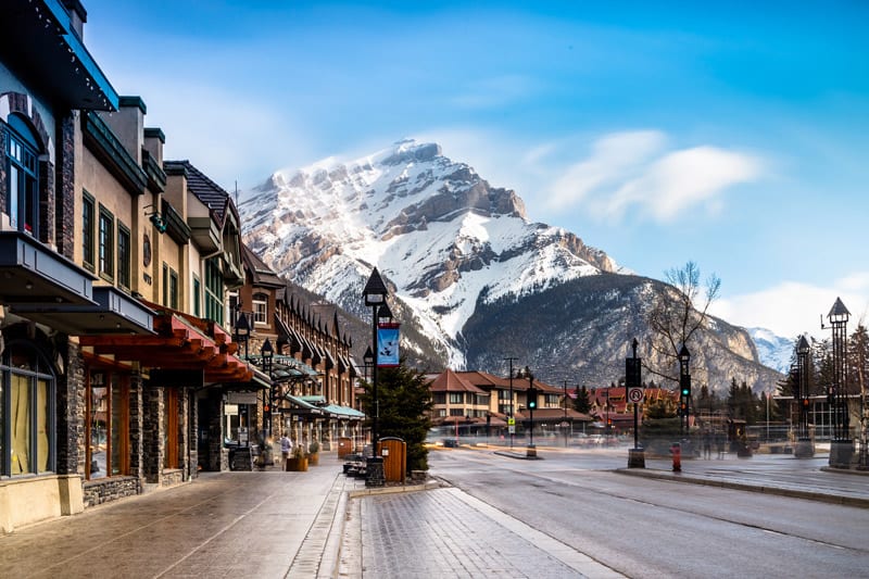 Views from downtown Banff.