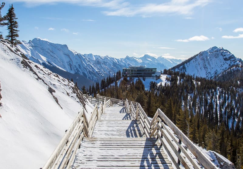 Sulphur Mountain in Banff in Winter