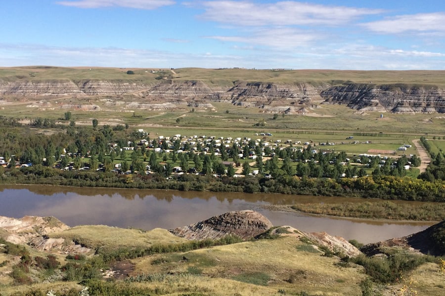 Aerial view of Hoodoos RV Park