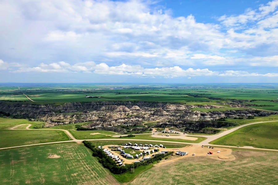 Aerial view of Horseshoe Canyon Campground