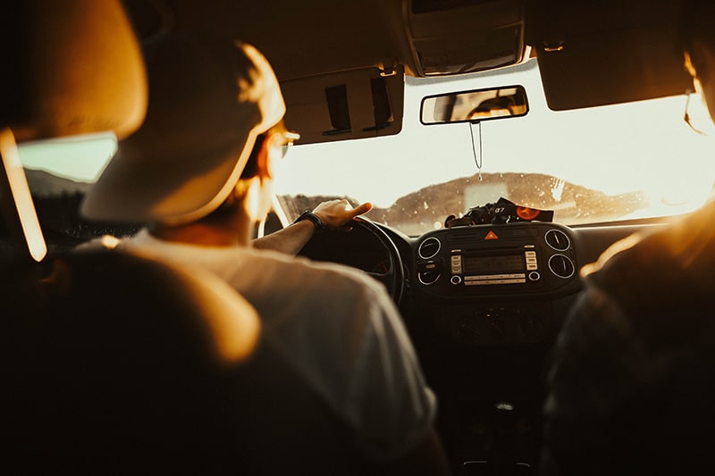 Driving at dusk