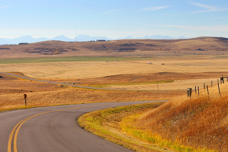 Road trip in the foothills of Alberta