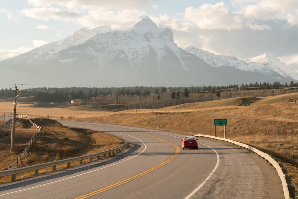 Driving through Crowsnest Pass