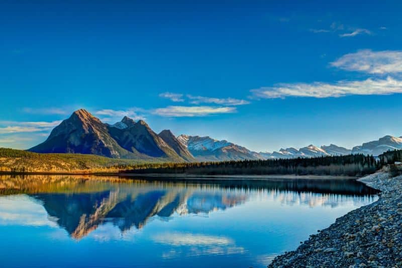 Abraham Lake is a popular spot for Alberta crown land camping