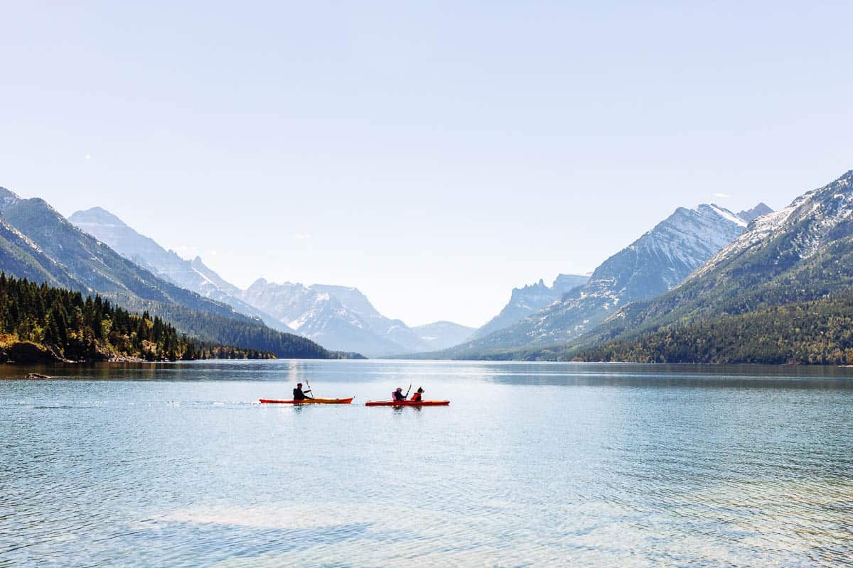 Kayaking in Waterton