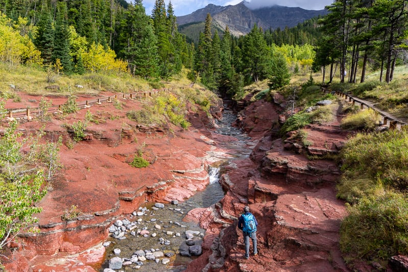 Red Rock Canyon in Waterton