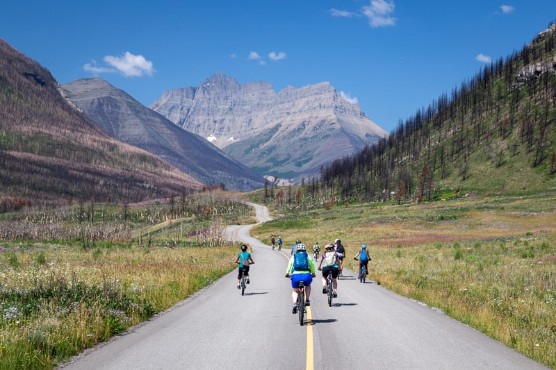 Cyclists along the Red Rock Parkway