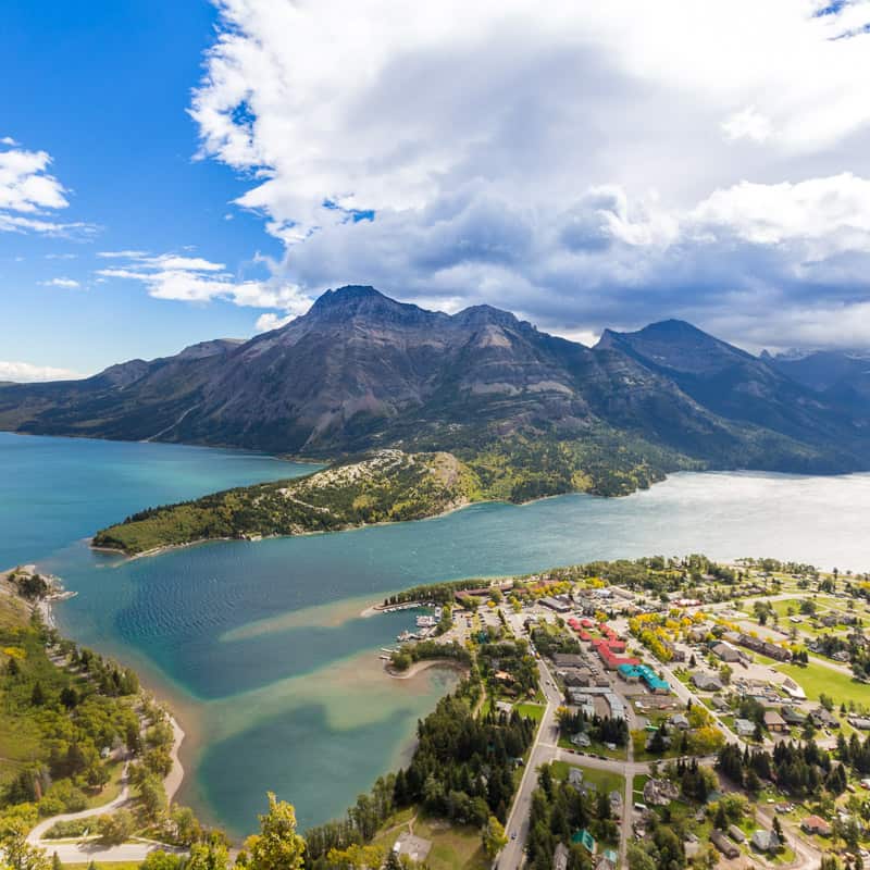 View from Bears Hump hike in Waterton. Waterton was a location in The Last of Us filming locations.