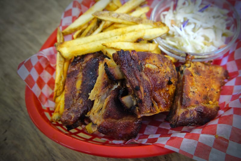 Rib lunch at Kodiak BBQ in Sundre, Alberta