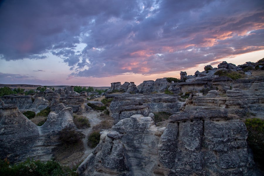 Sunset from Writing-on-Stone Provincial Park