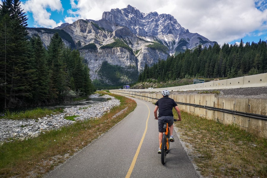 The Legacy Trail connecting Canmore to Banff