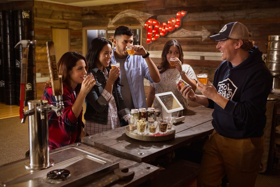 Guests at Tool Shed Brewing in Calgary