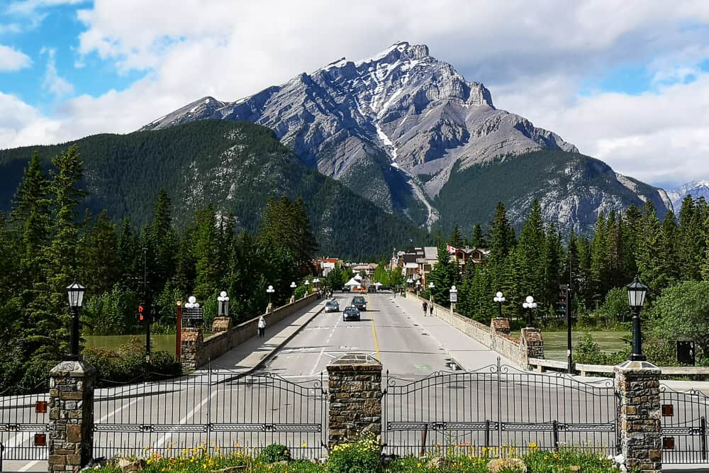 The main street in Banff, Alberta