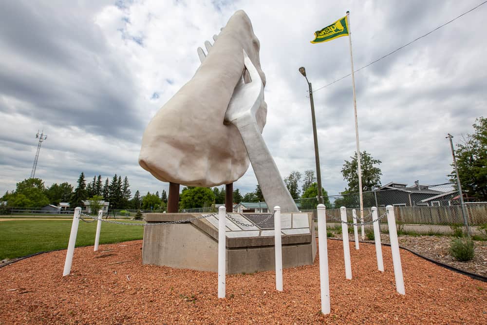 Largest Baseball Glove - Heisler, Alberta