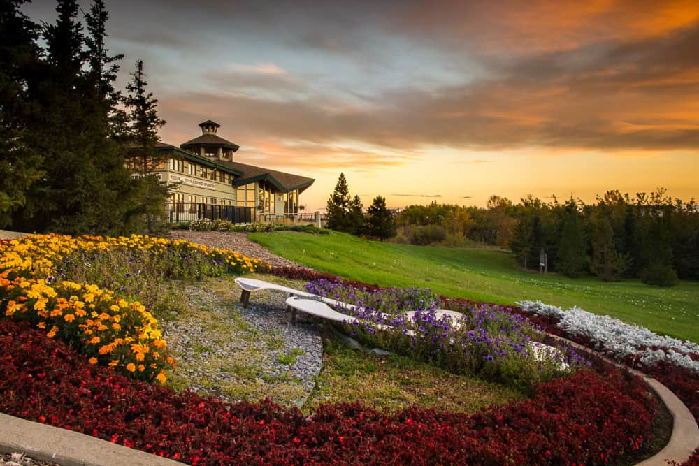 Grande Prairie Museum and Visitor Centre at sunset