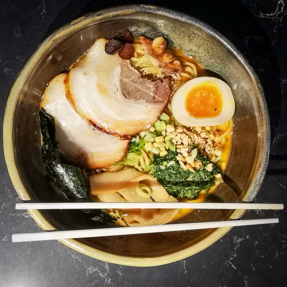 A bowl of ramen from Ramen Arashi Banff