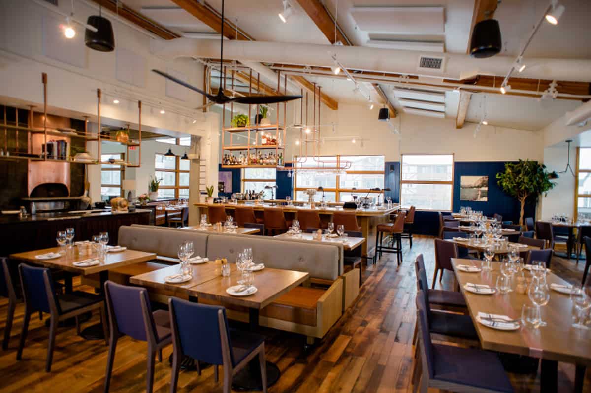 A view of the dining room at The Bison in Banff, Alberta