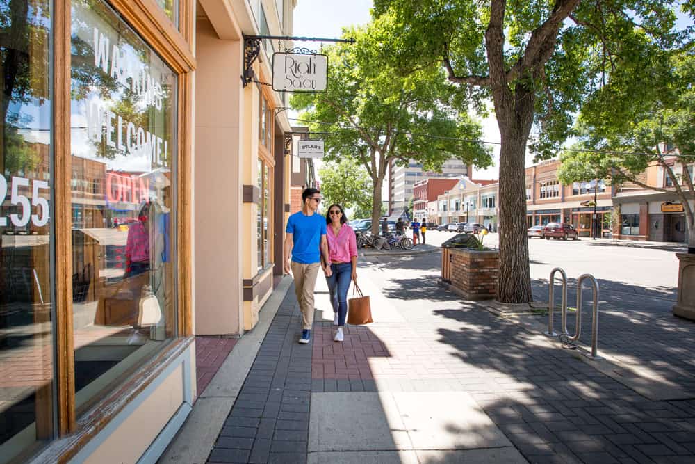 Shopping in downtown Lethbridge