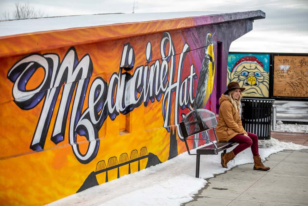 A mural in downtown Medicine Hat