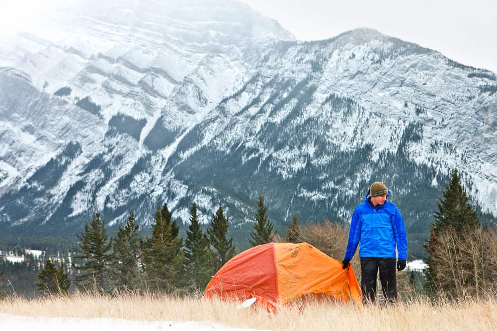 Winter Camping Tunnel Mountain