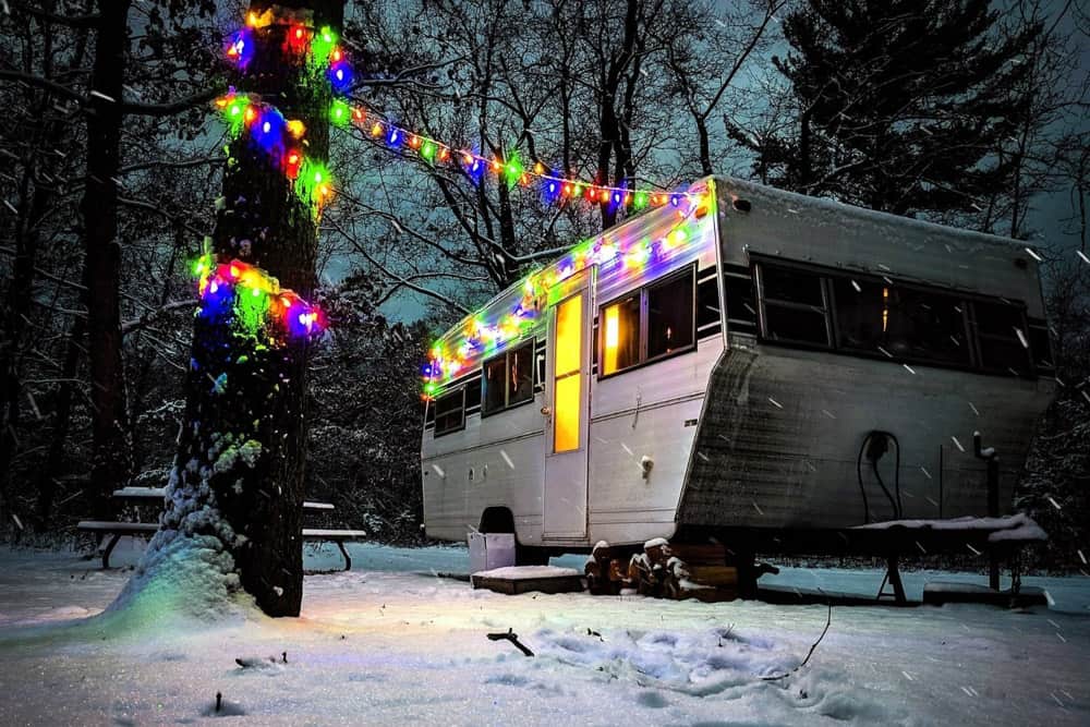 Christmas Lights on a trailer