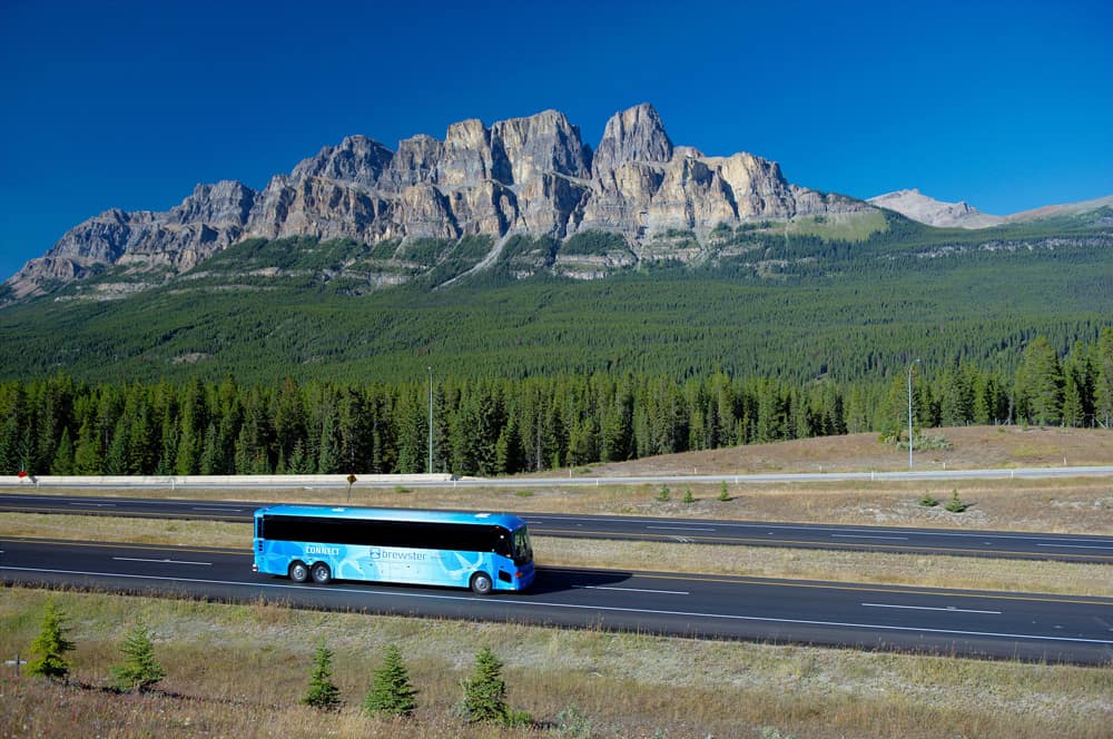 Bus to Banff, Alberta