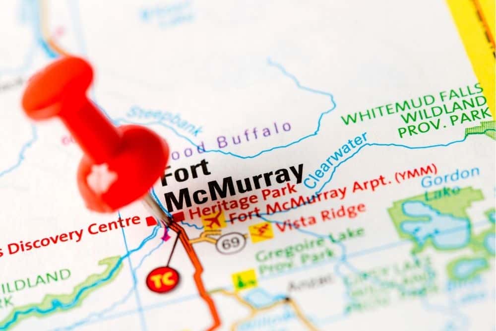 Fort McMurray Map Pin Canva 