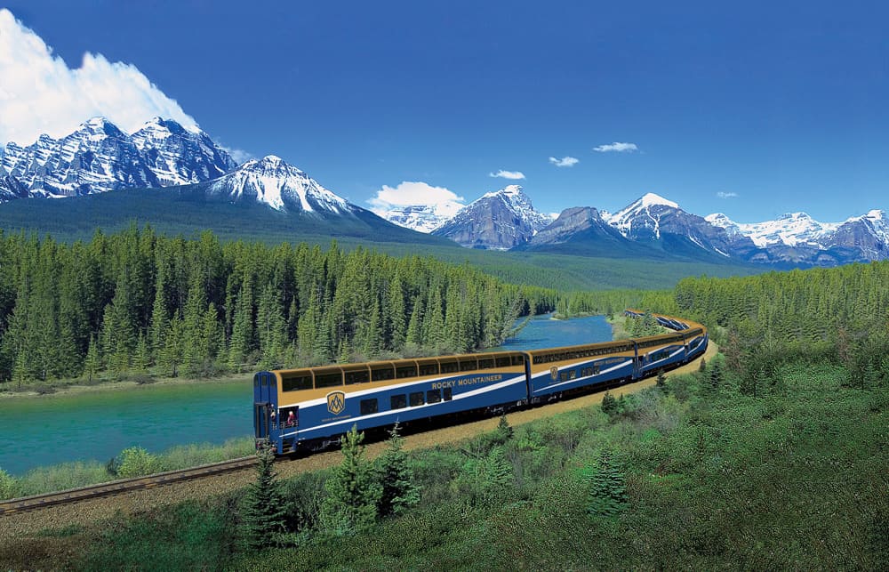 Rocky Mountaineer train in Alberta