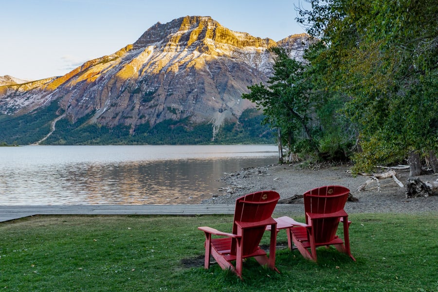 Plan your trip with these Alberta itineraries - Chairs in Waterton Lakes National Park