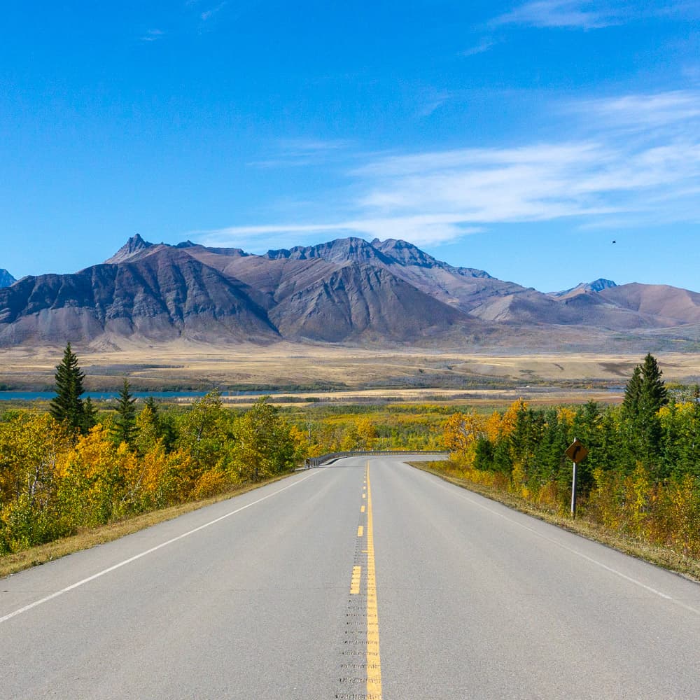 Road to Waterton Lakes National Park