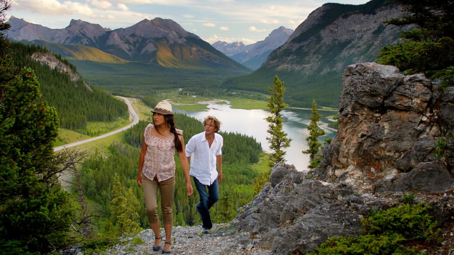 Couple at Barrier Lake Hike