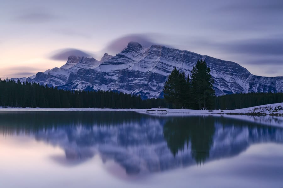 Two Jack Lake in the morning - Banff National Park