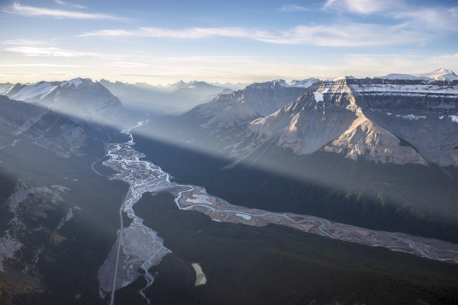 View of Banff National Park from Above