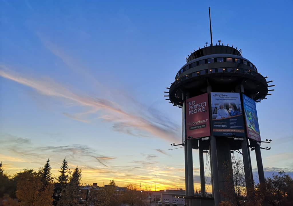 Water Tower Grill Lethbridge at sunset
