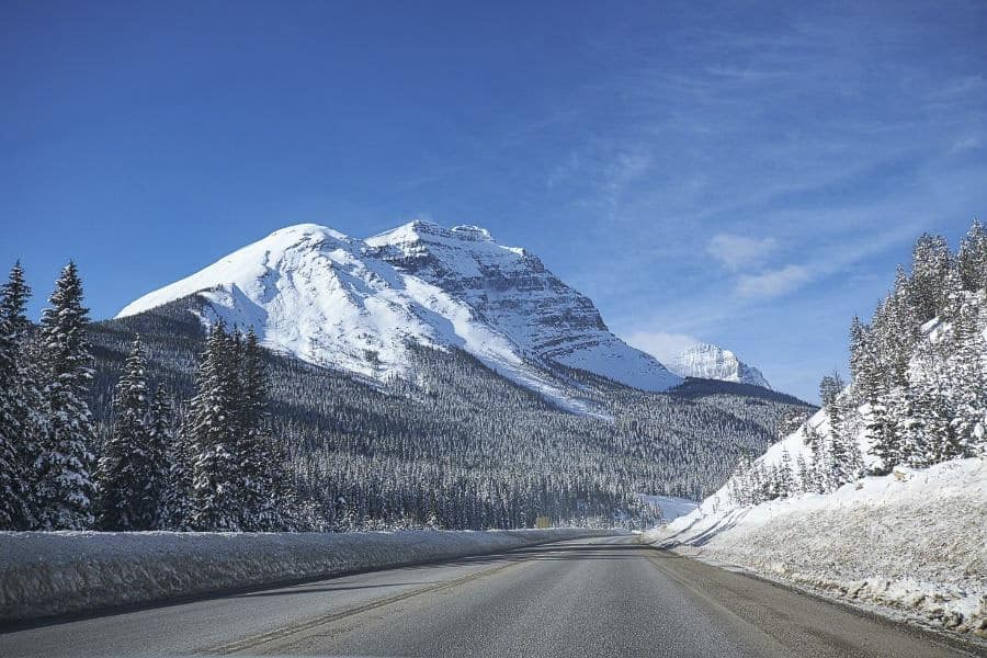 Winter roads in Banff National Park