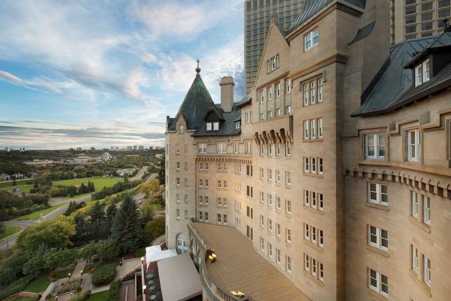 View from the Fairmont Hotel Macdonald Edmonton - spend a night for Valentine's Day in Edmonton