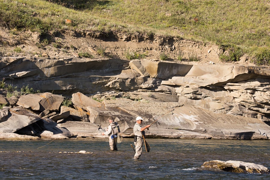 Anglers on the Oldman River