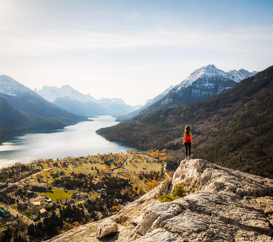 View of Waterton from Bears Hump