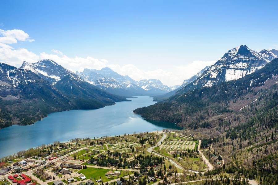 A view of the Waterton Townsite Campground