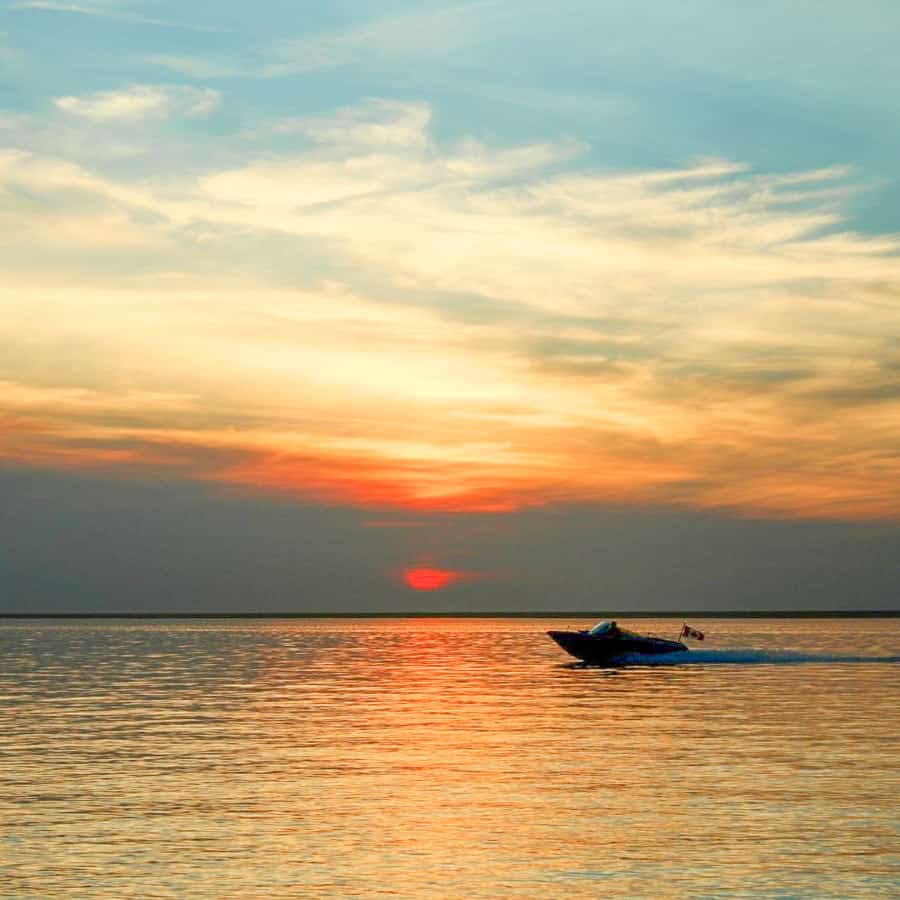 Boating on Lake Newell