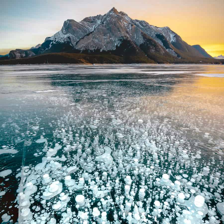 Bubbles on Abraham Lake