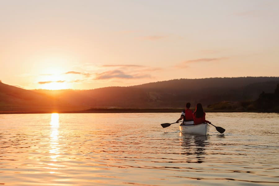 Canoeing on Elkwater Lake