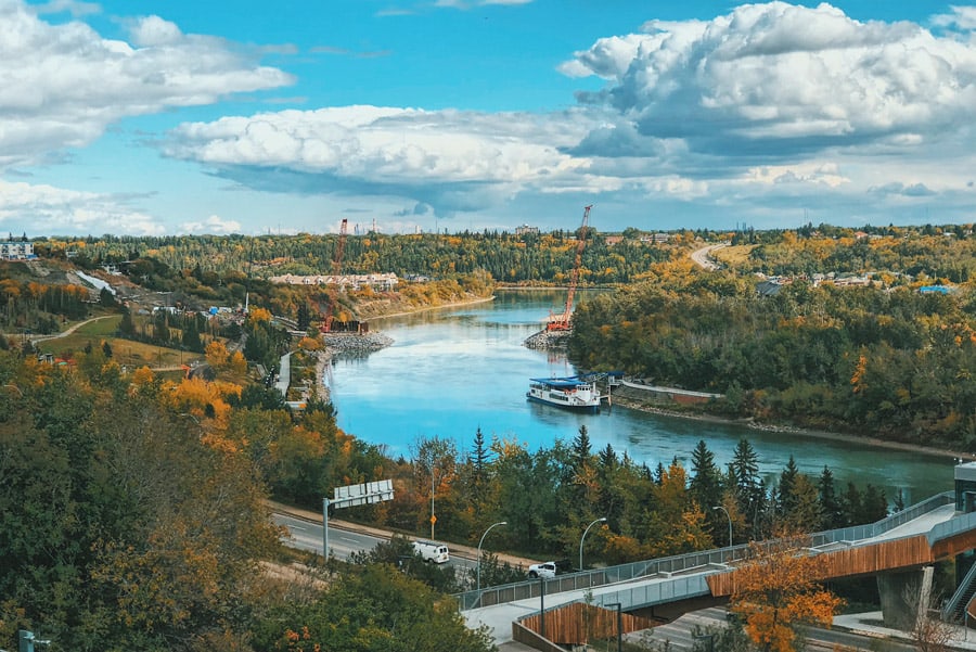 A view of the Edmonton river valley