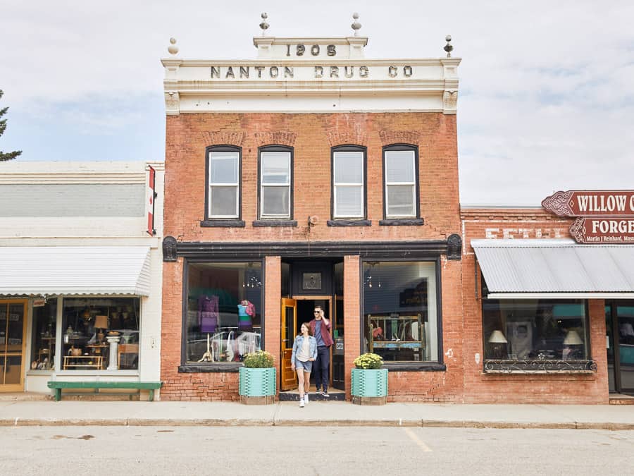 An antique shop in Nanton, Alberta