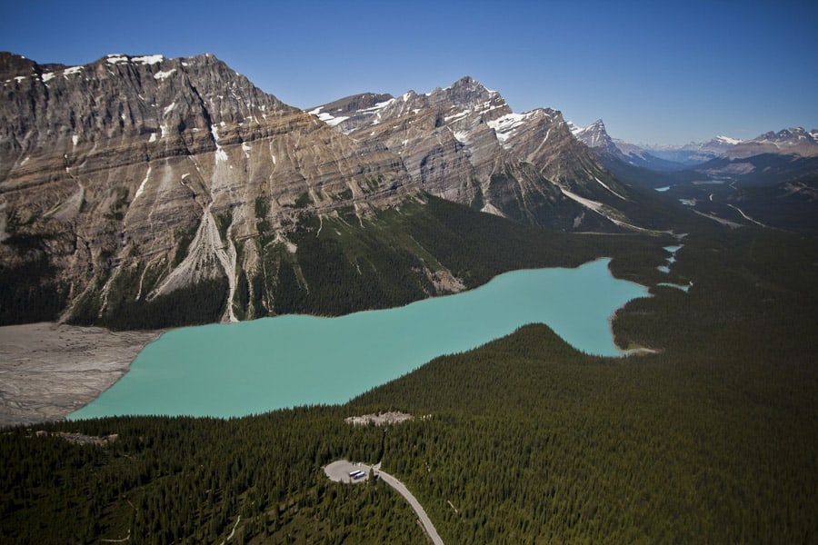 Aerial View of Peyto Lake